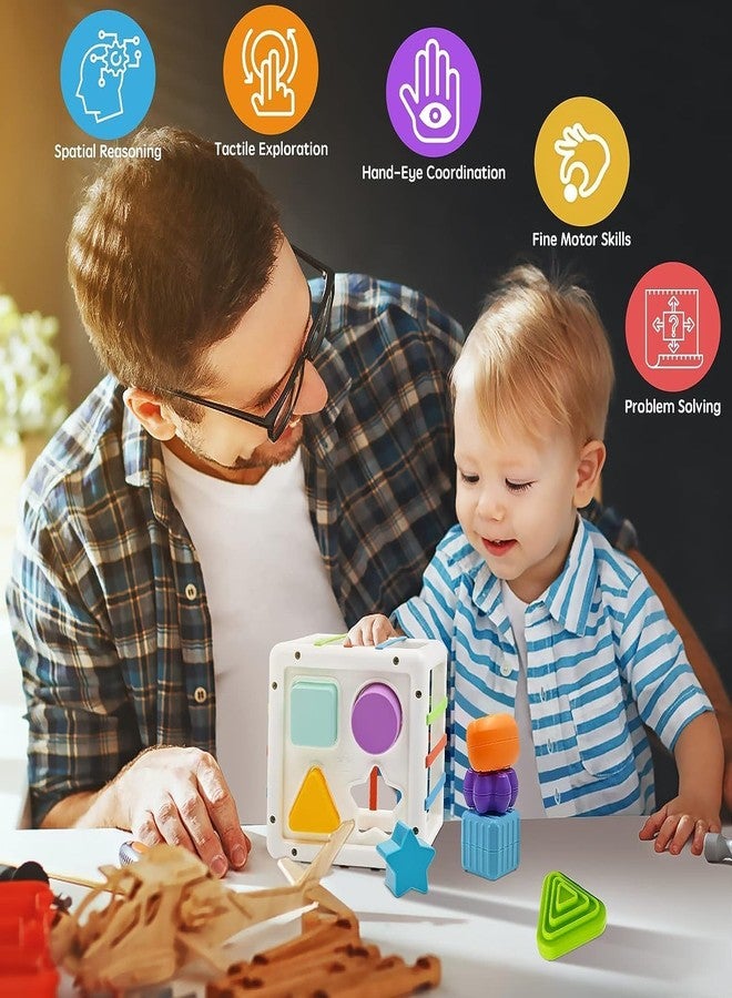Toy Vibes مكعب فرز الأشكال - مكعبات أطفال ممتعة وتعليمية - Image 5